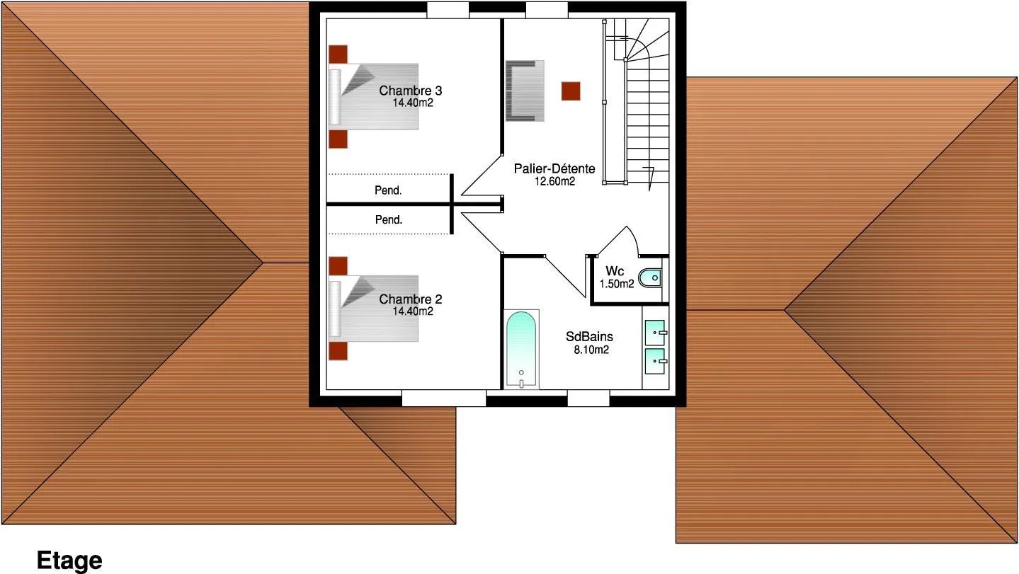 Clara 3ch171+B — modèle de maison