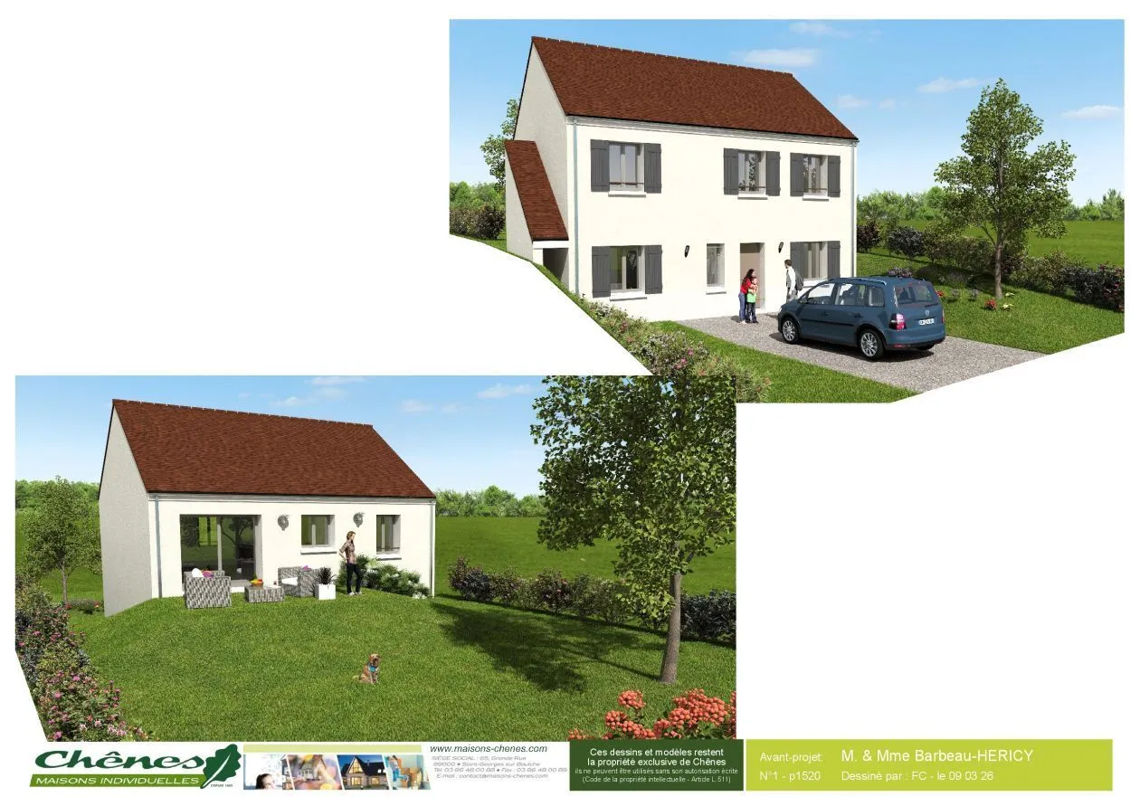 Maison neuve 130 m² à Héricy (77850)