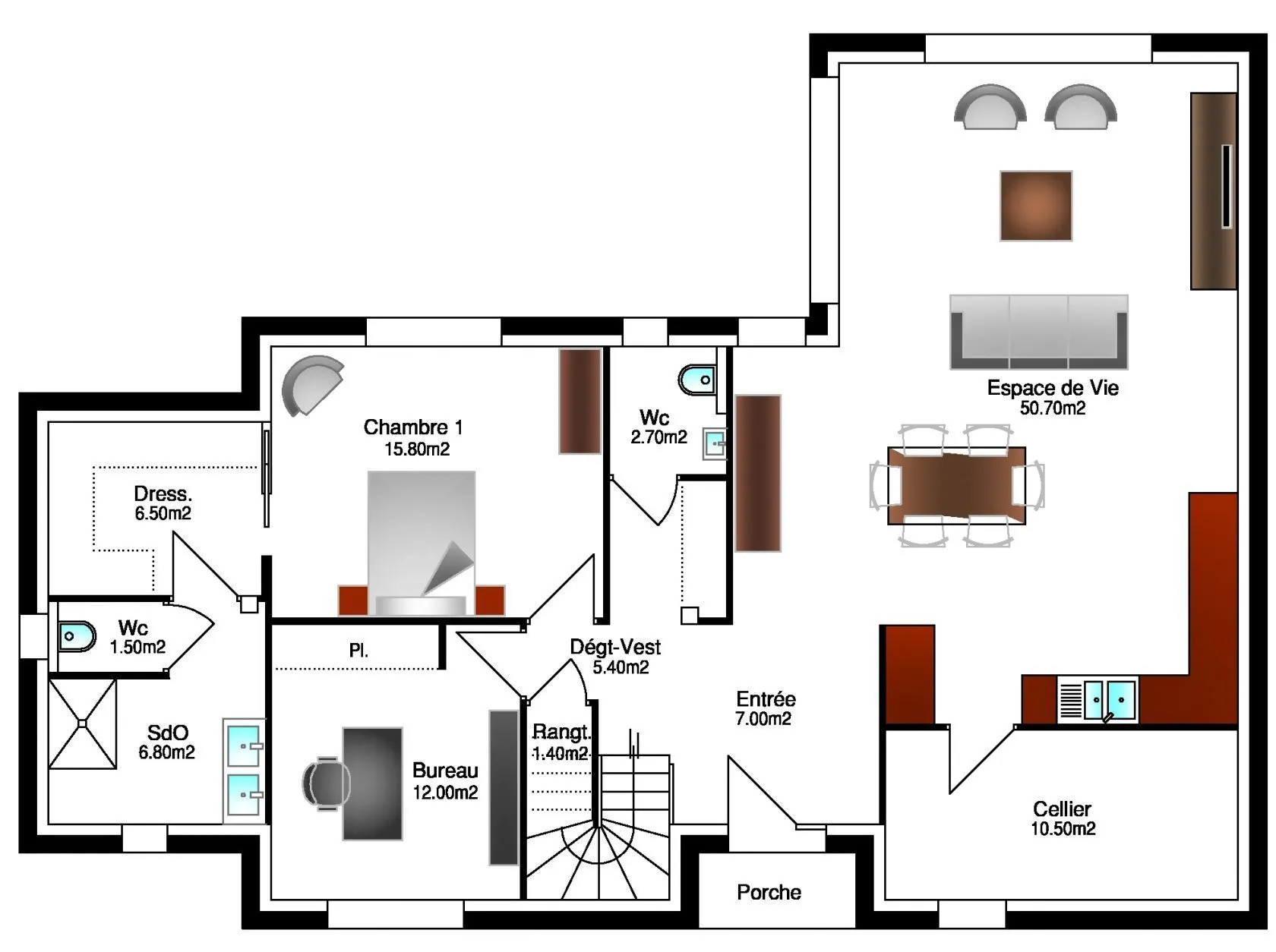 Sophia 3ch152+B — modèle de maison