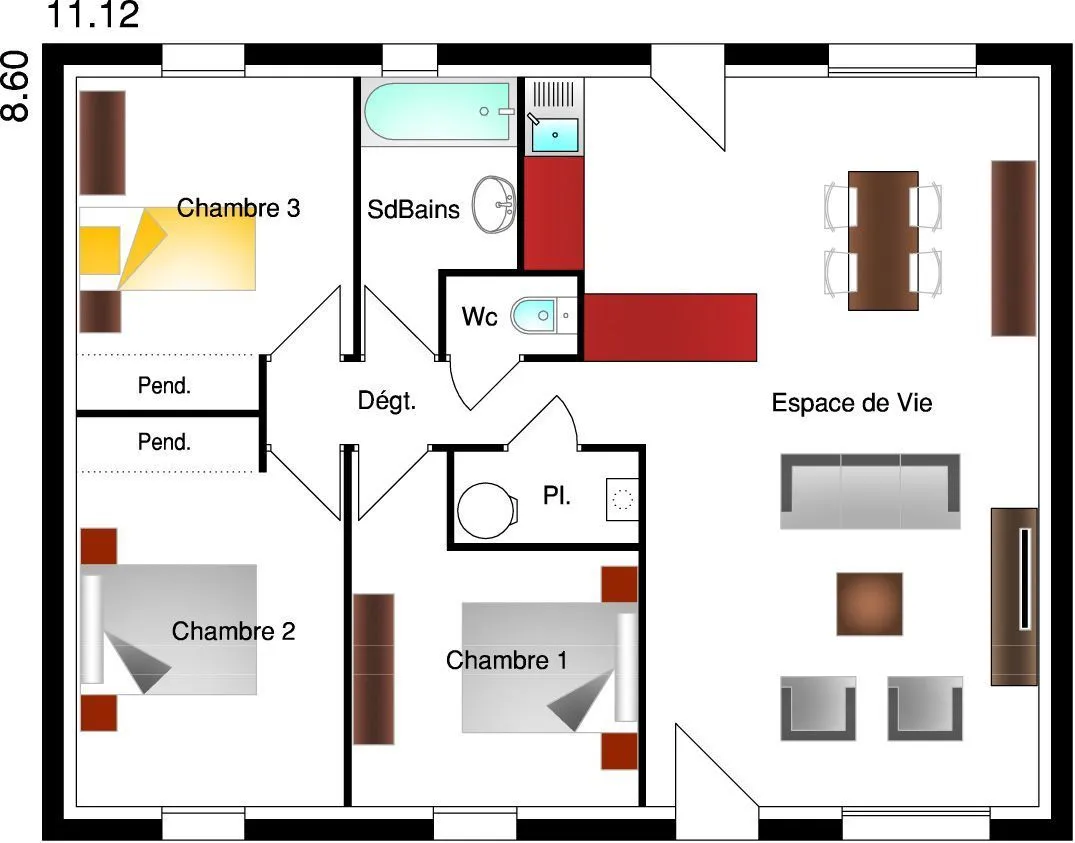 Fanny 3ch80 — modèle de maison