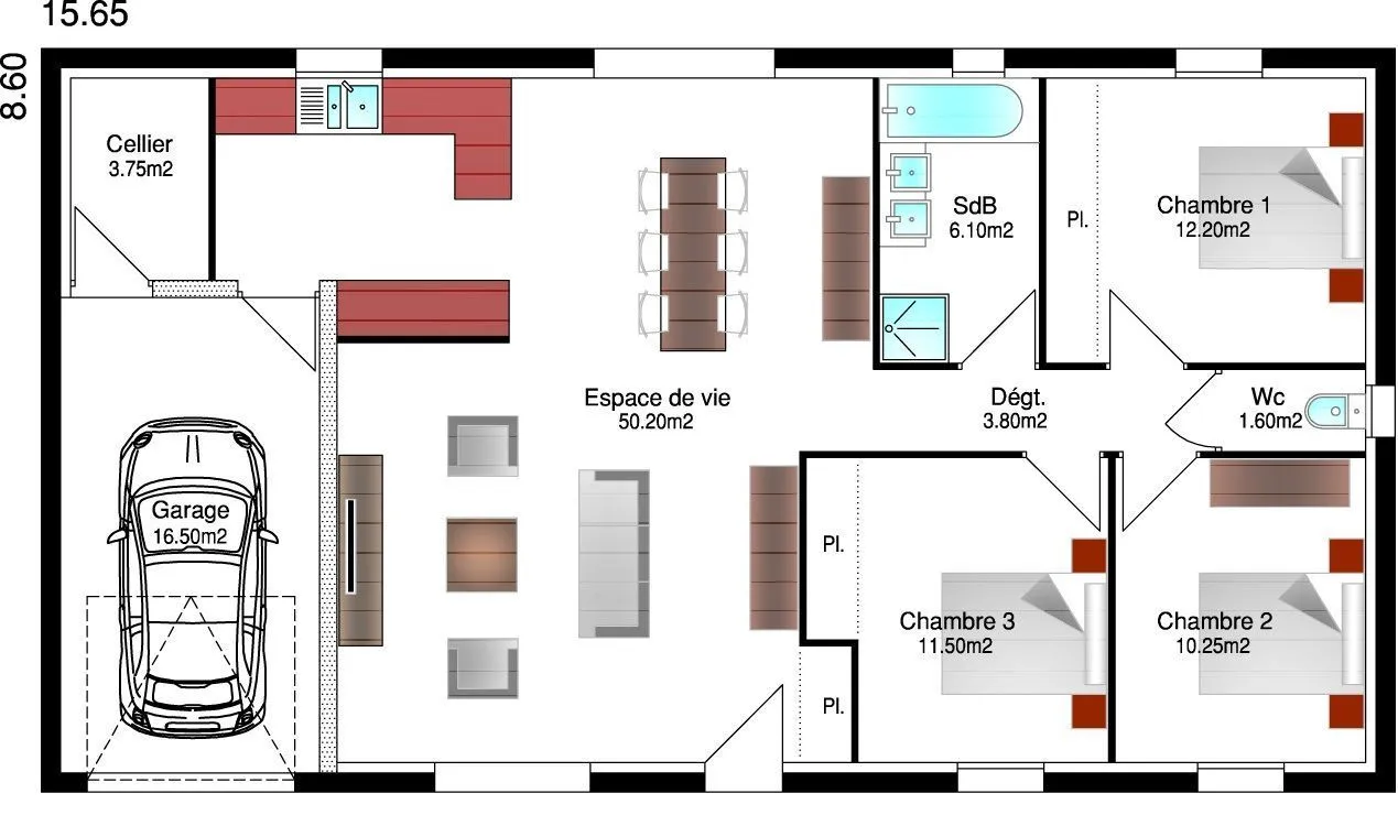 Emma 3ch100 — modèle de maison
