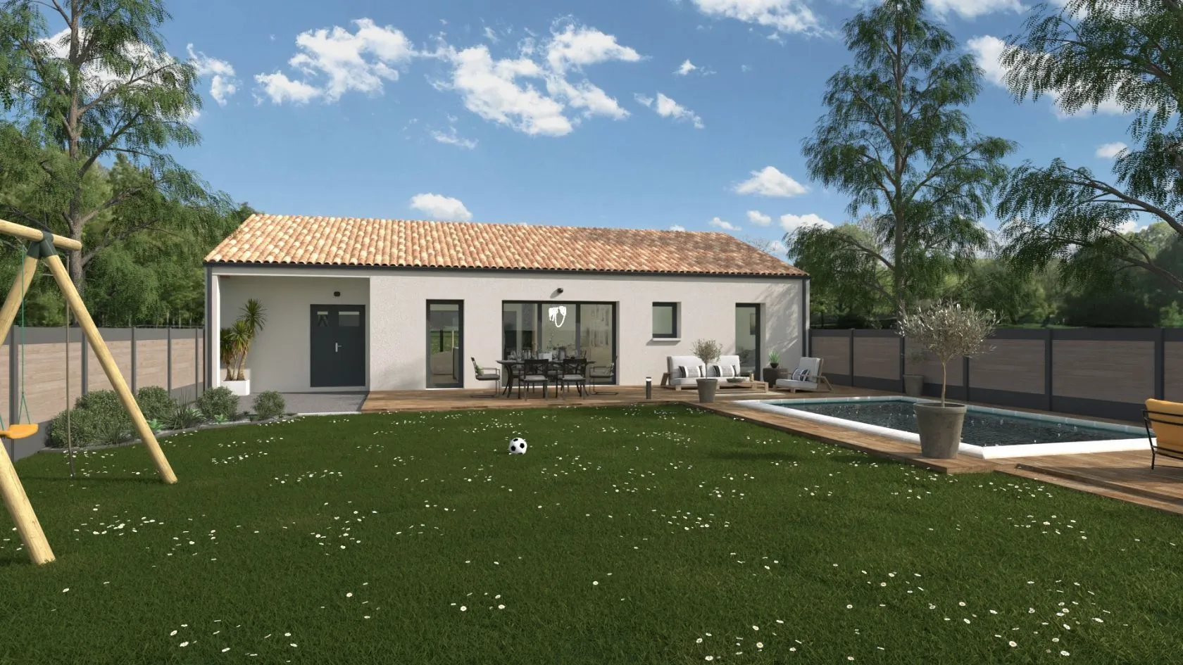 Maison neuve 100 m² à Corcoué-sur-Logne (44650)