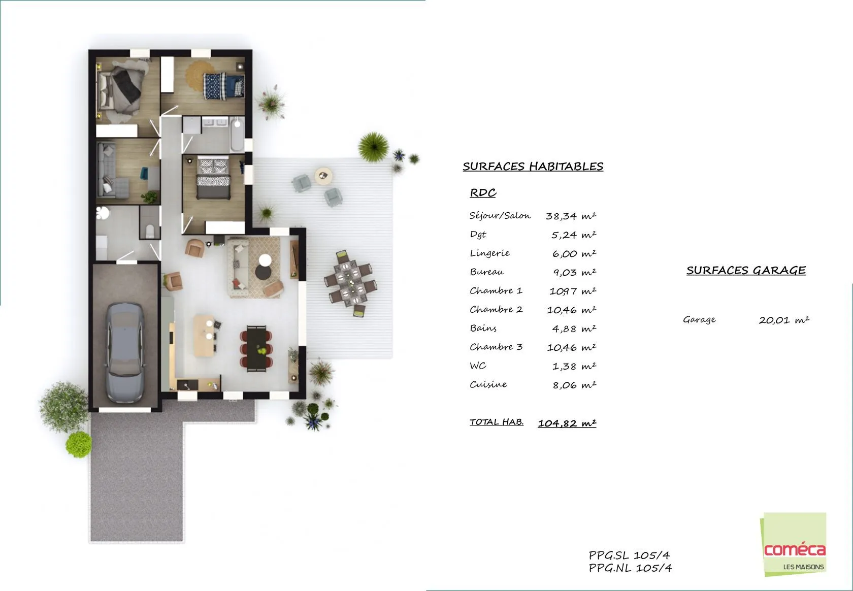 Maison neuve 105 m² à Grues (85580)