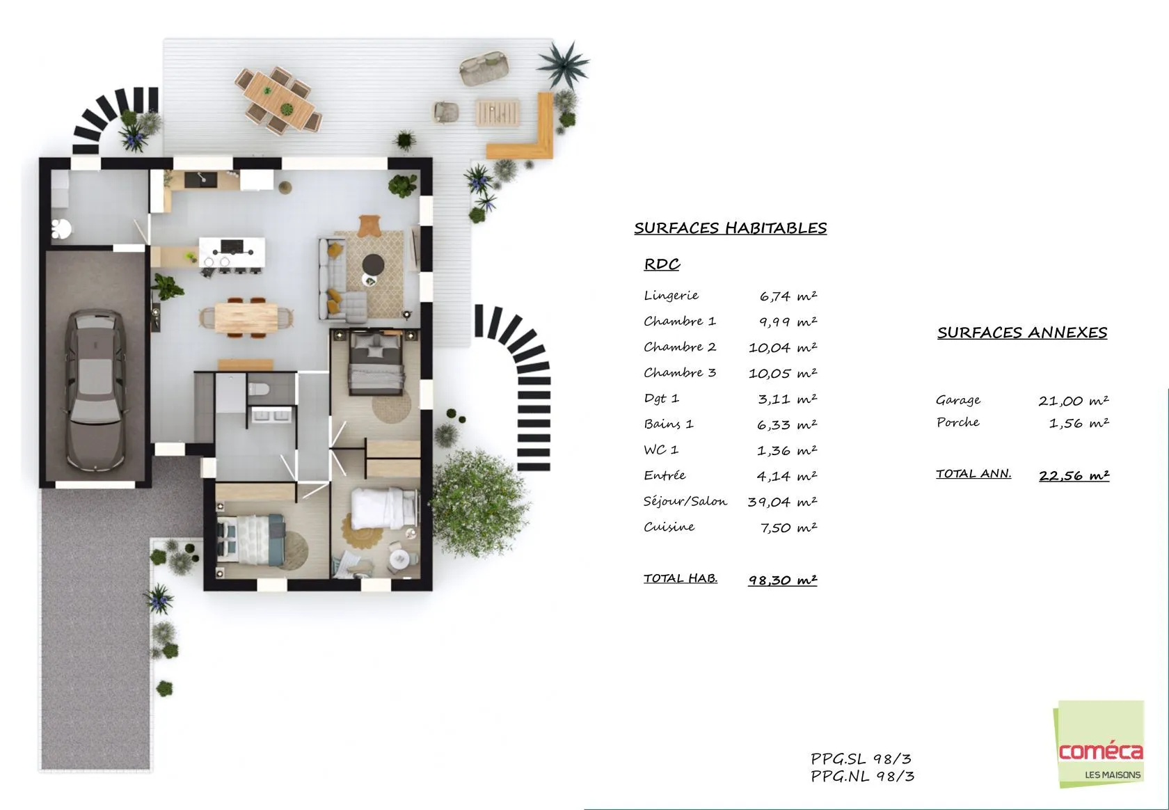 Maison neuve 98 m² à Saint-Florent-des-Bois (85310)