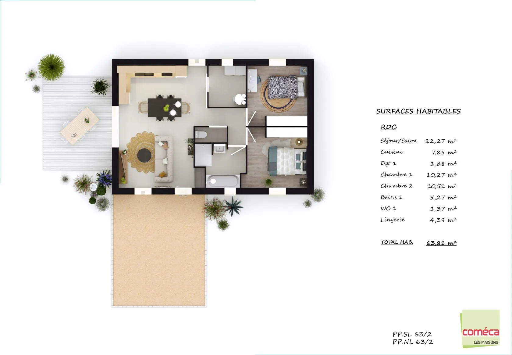 Maison neuve 64 m² à Saint-Gilles-Croix-de-Vie (85800)