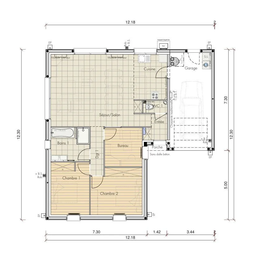 Maison neuve 85 m² à Mouilleron-le-Captif (85000)