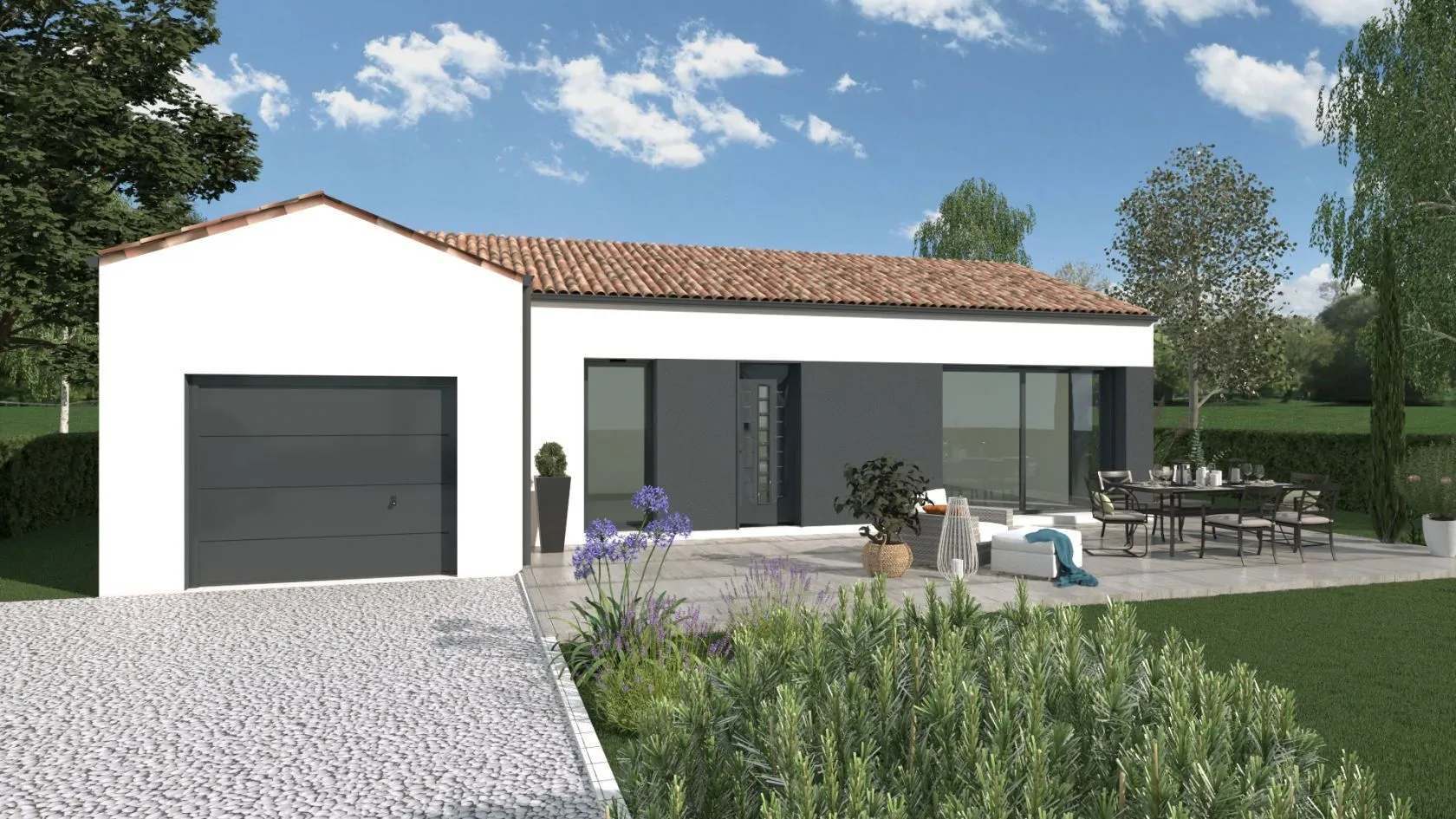 Maison neuve 102 m² à Dompierre-sur-Yon (85170)