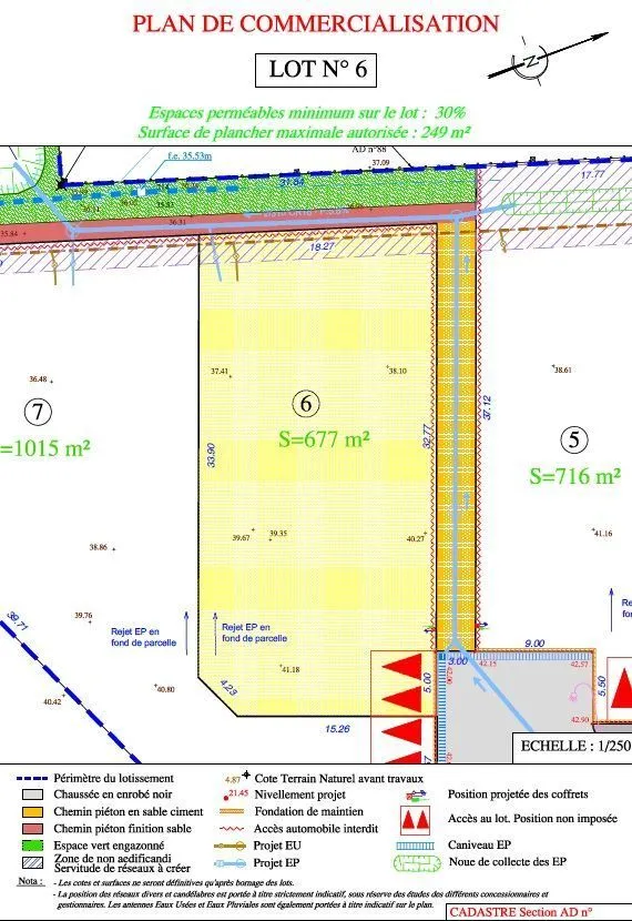 Terrain à bâtir 677 m² à La Chapelle-Palluau (85670)