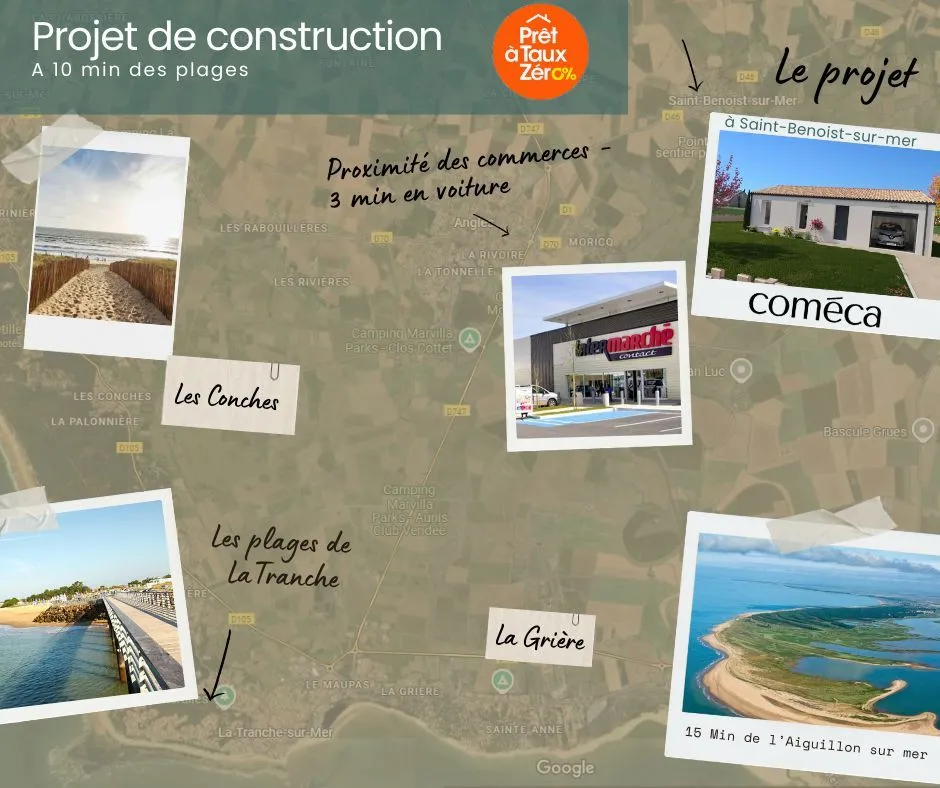 Maison neuve 73 m² à Saint-Benoist-sur-Mer (85540)