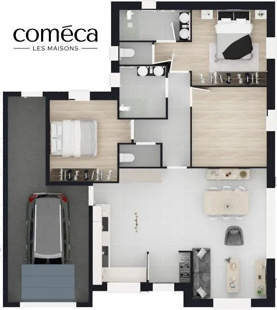 Maison neuve 85 m² à Saint-Cyr-en-Talmondais (85540)