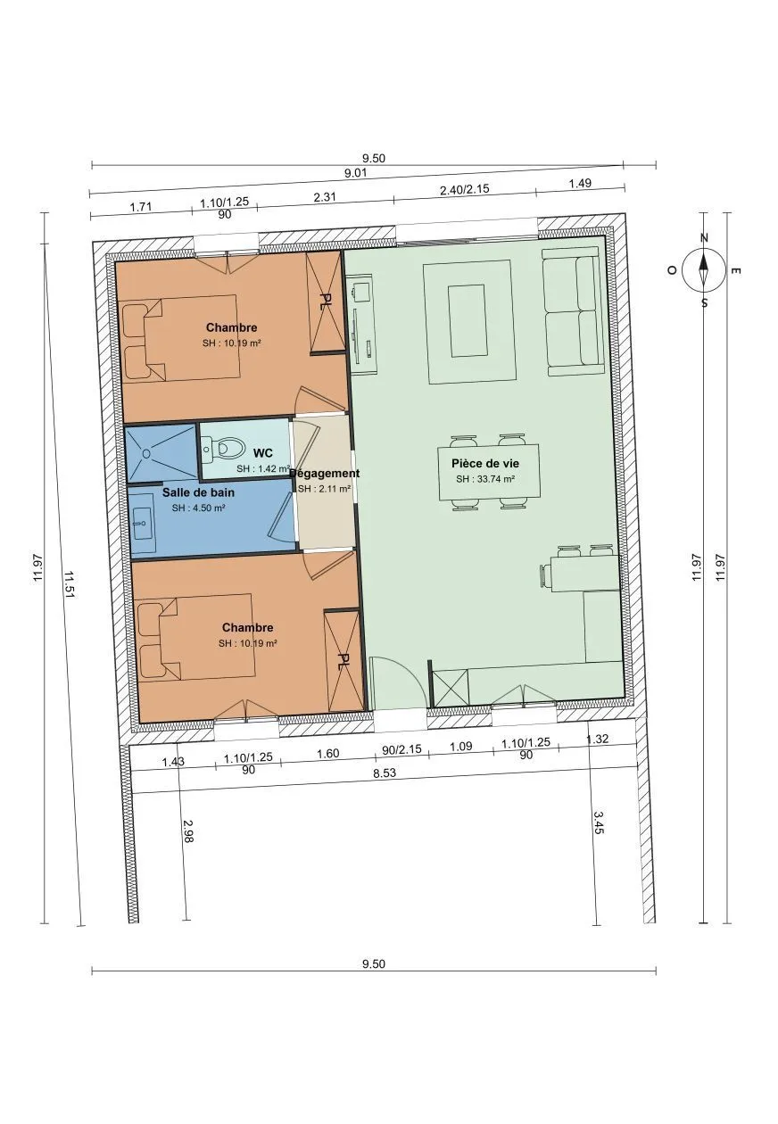 Maison neuve 63 m² au Fenouiller (85800)