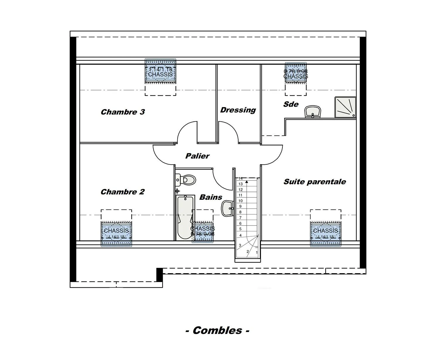 B-Séléné-R+C Gi 110 T6 - 5v+C — modèle de maison