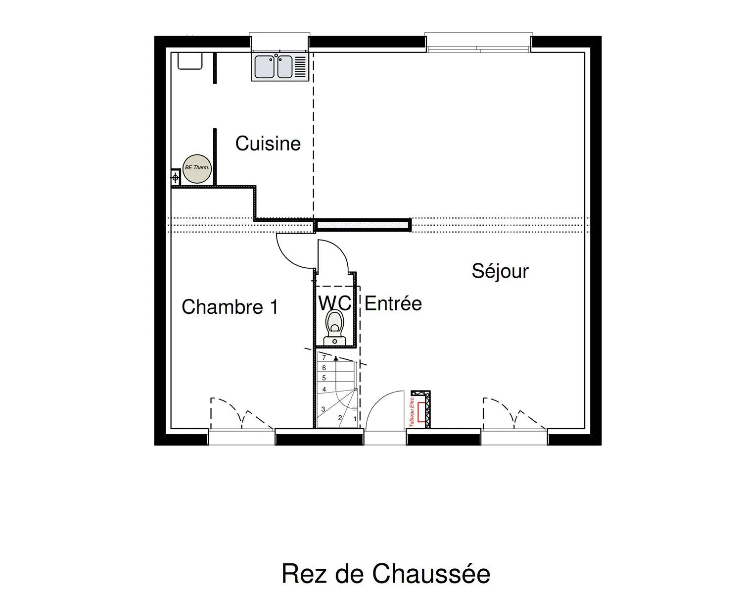 Lever du Soleil-R+C 107 T6 - 2l — modèle de maison
