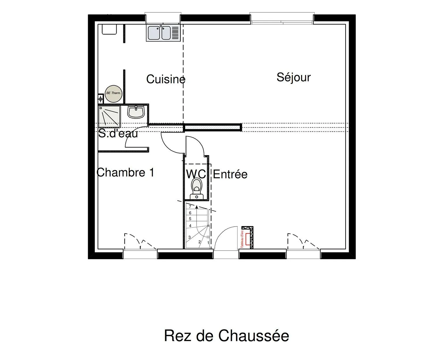 PETIT MATIN (bis)-R+C 109 T6 - 4CDT — modèle de maison