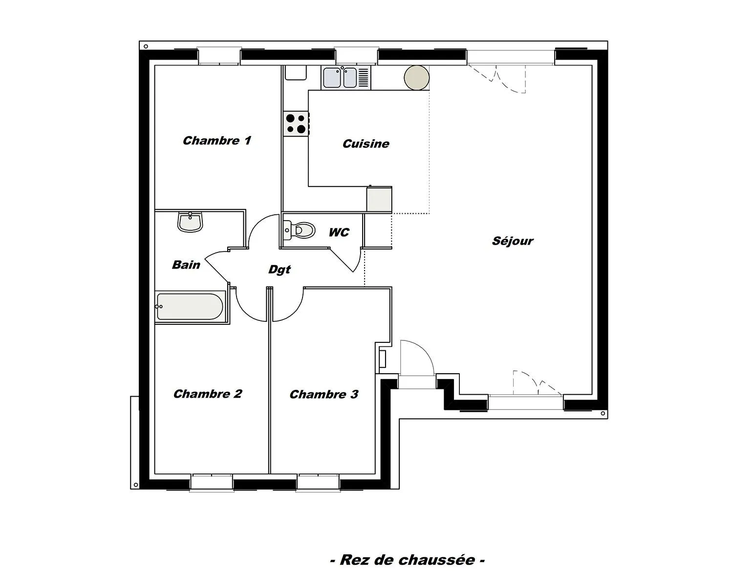 A-Terre-Pp 90 T5 — modèle de maison
