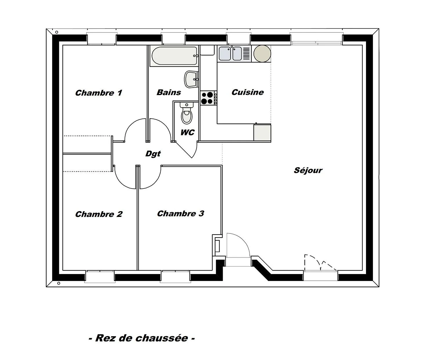 D-Venus-Pp 80 T5 - 4p — modèle de maison