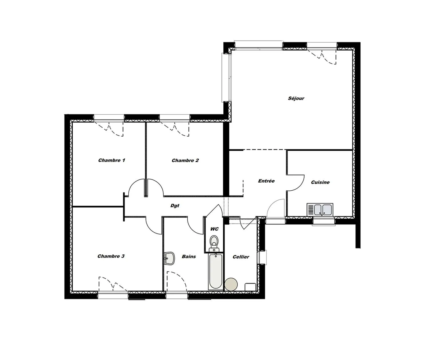 Rubis-Pp 100 T4 C — modèle de maison