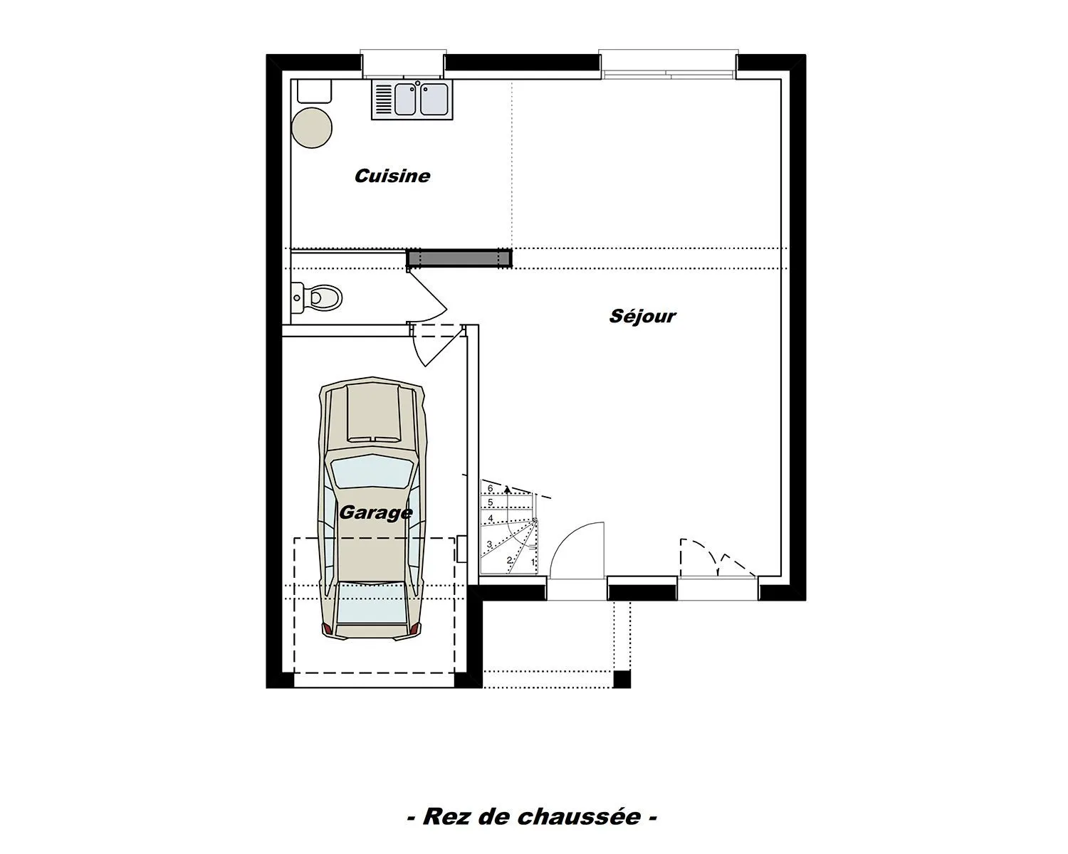 A-Uranus-R+1 Gi 90 T4 — modèle de maison