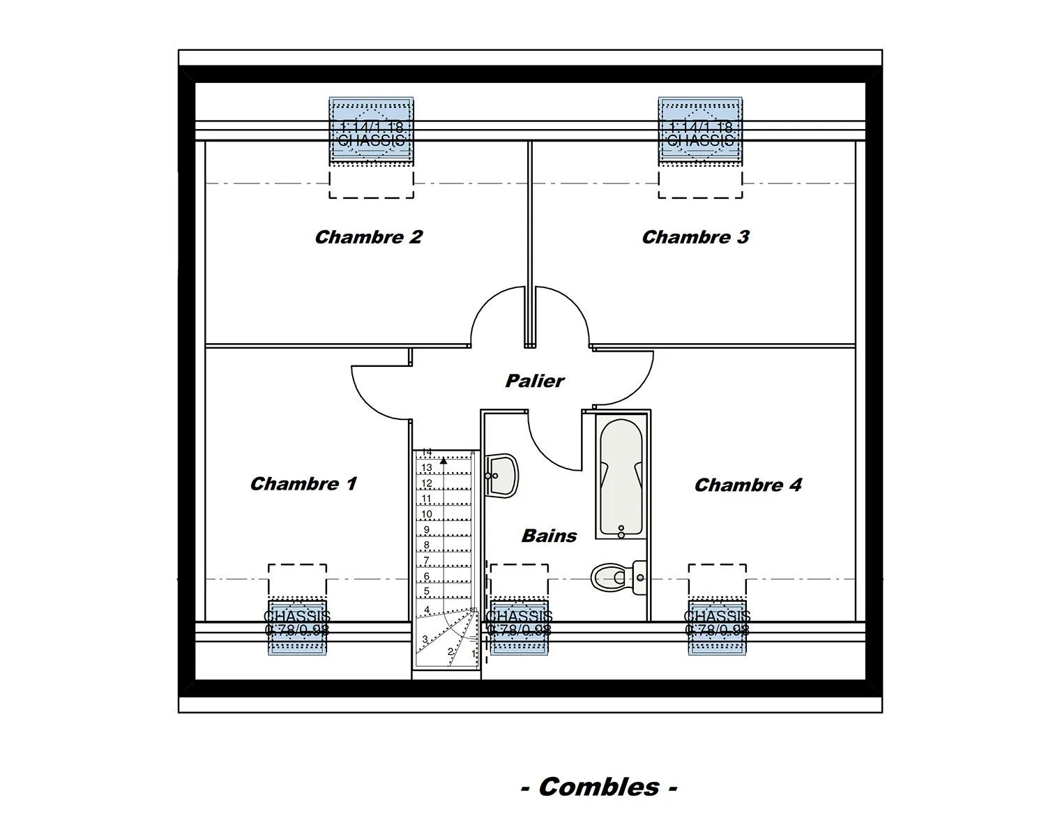 B-Jupiter-R+C Gi 100 T6 - 5cdt — modèle de maison