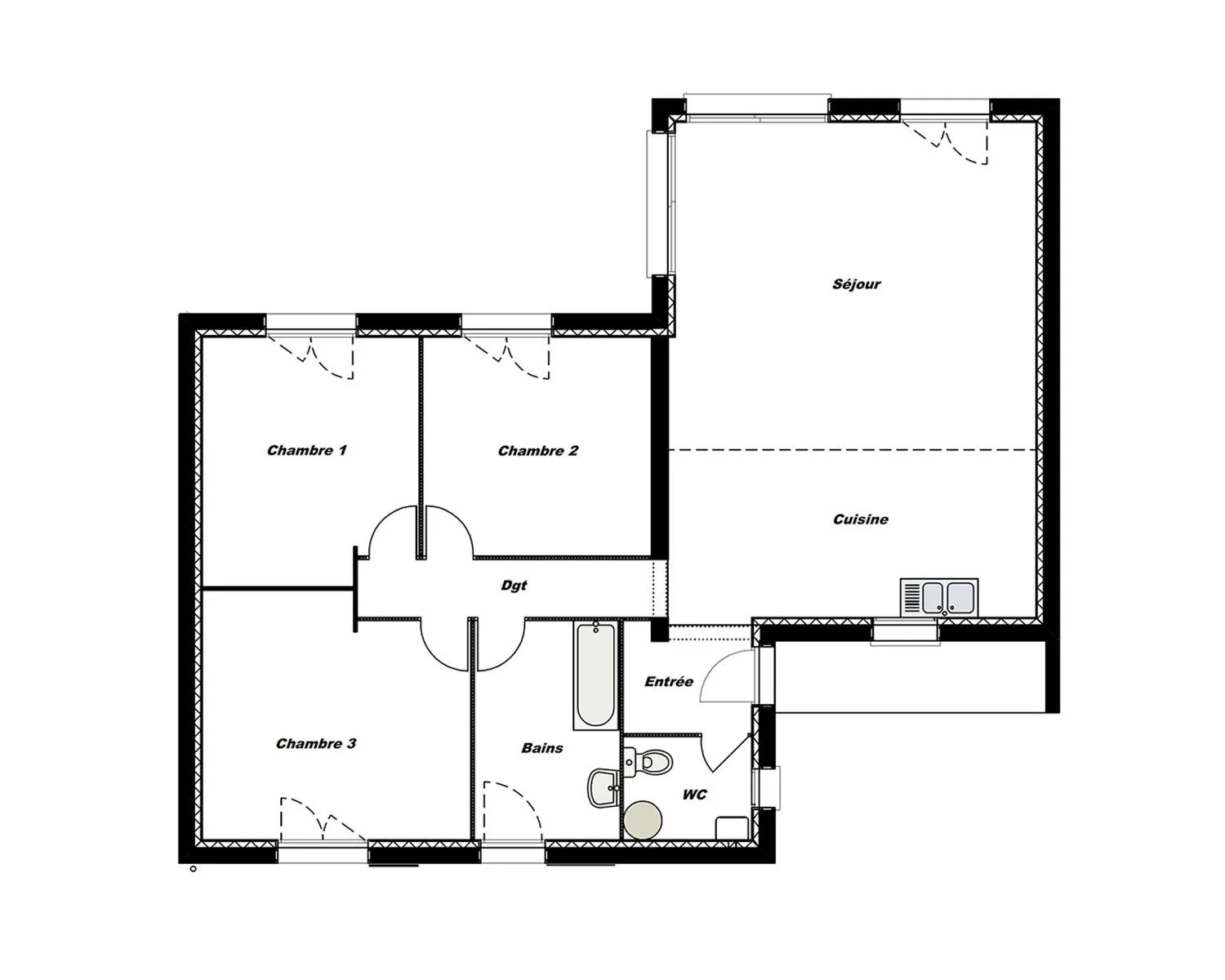 Rubis-Pp 100 T4 — modèle de maison