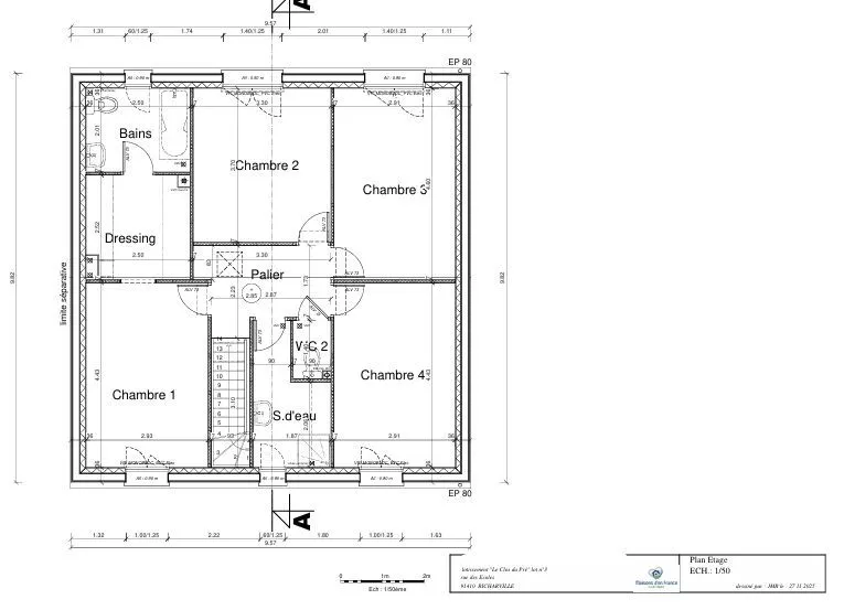 Maison neuve 152 m² à Sermaise (91530)