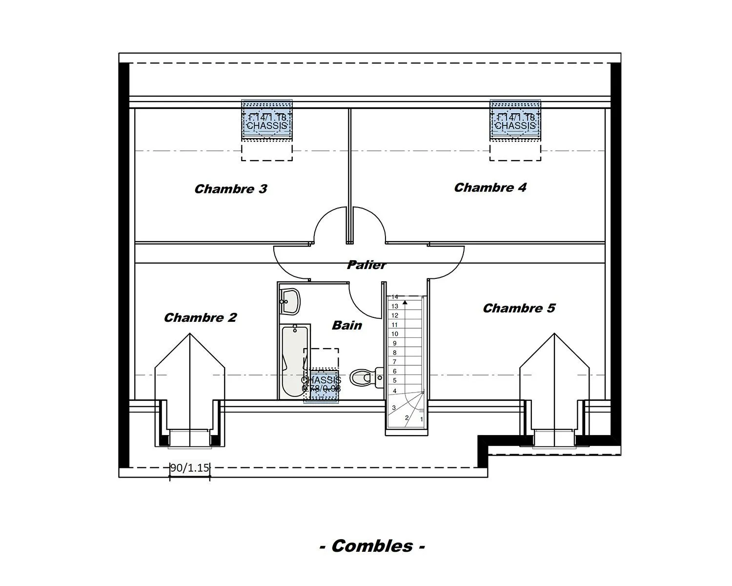 C-Séléné-R+C Gi 110 T7 - 2l+3v — modèle de maison