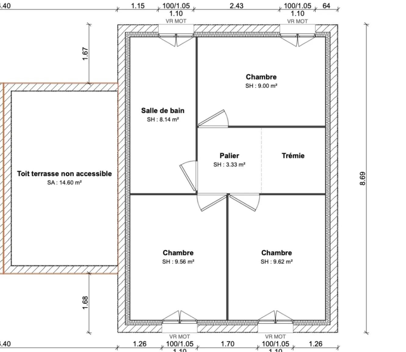 Maison neuve 83 m² à Maurecourt (78780)