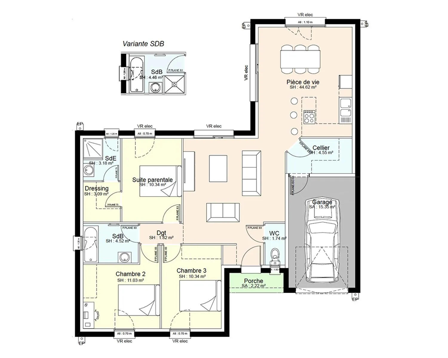 Maison neuve 95 m² à Mauléon (79700)