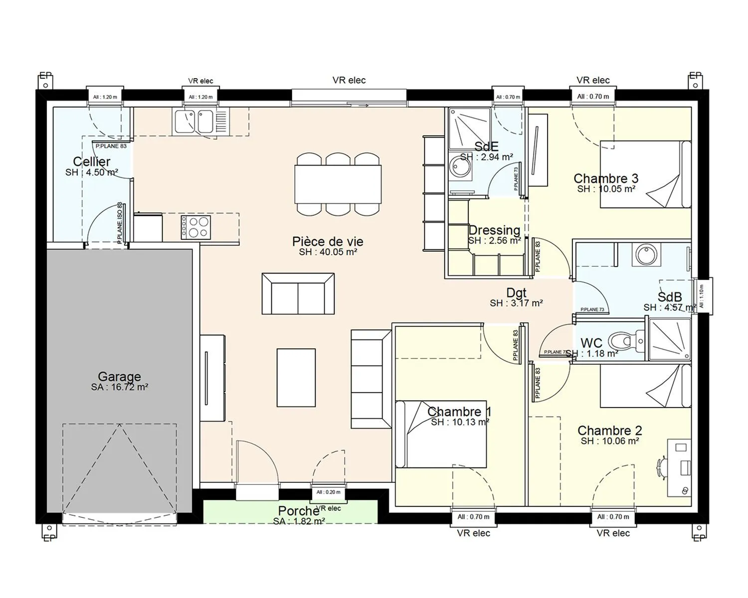 Maison neuve 89 m² à Saint-Marc-la-Lande (79310)