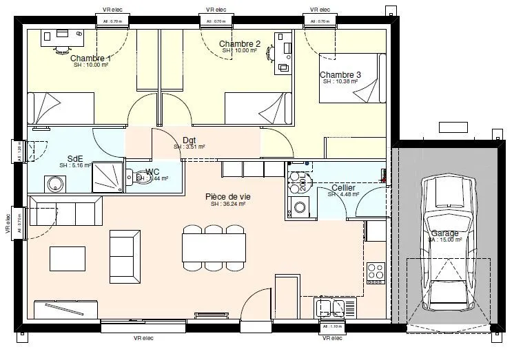 Maison neuve 81 m² à Fors (79230)