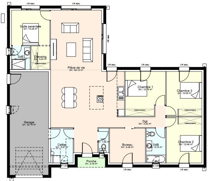 Maison neuve 133 m² à Saint-Cyr-la-Lande (79100)