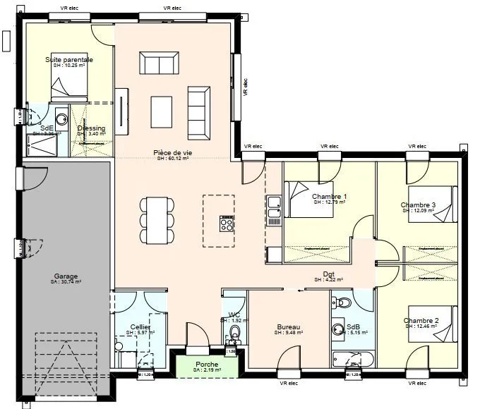 Maison neuve 133 m² à Saint-Cyr-la-Lande (79100)