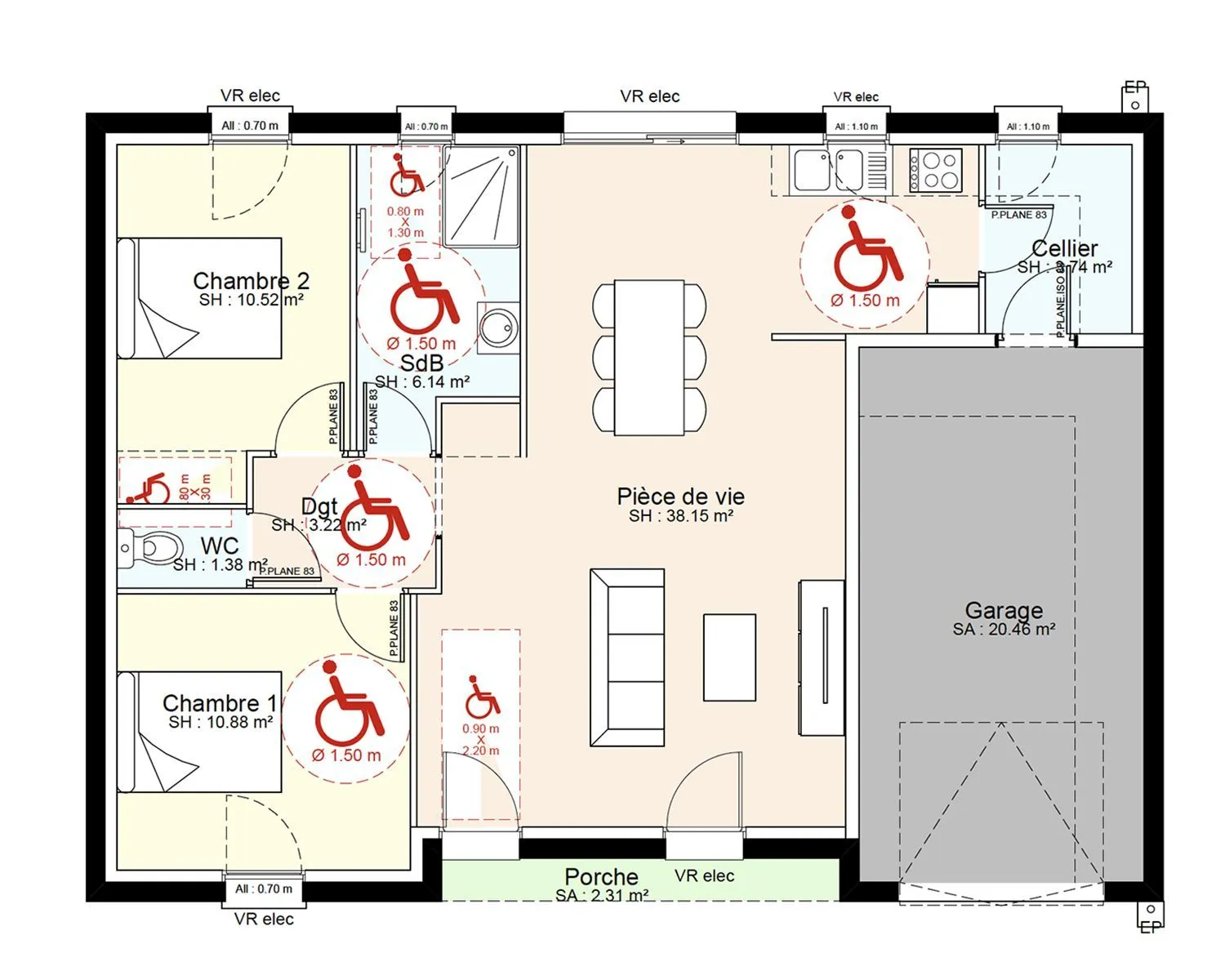 Maison neuve 74 m² à Bourneau (85200)