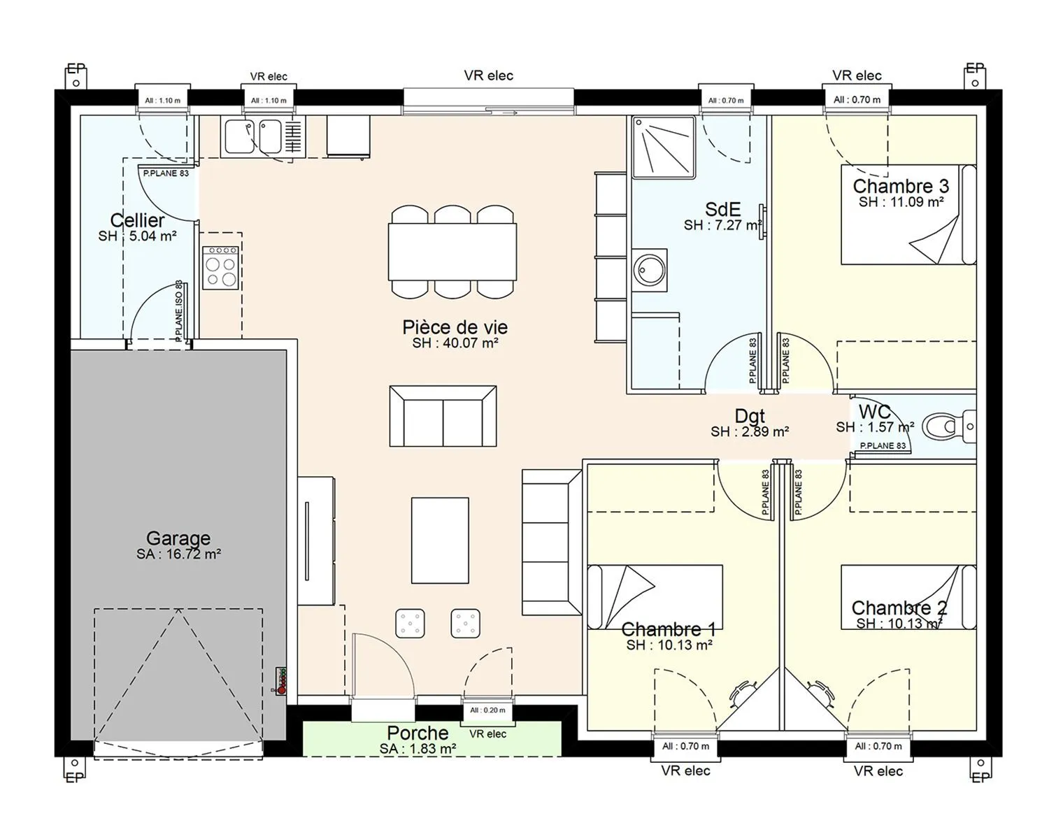 Maison neuve 88 m² à Bressuire (79300)