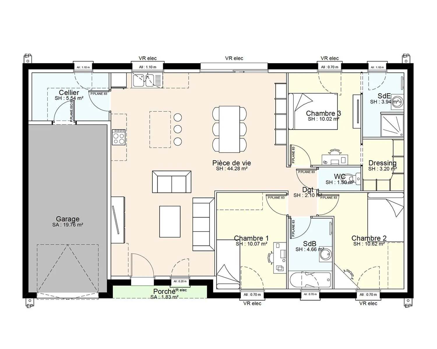 Maison neuve 96 m² à Foussais-Payré (85240)