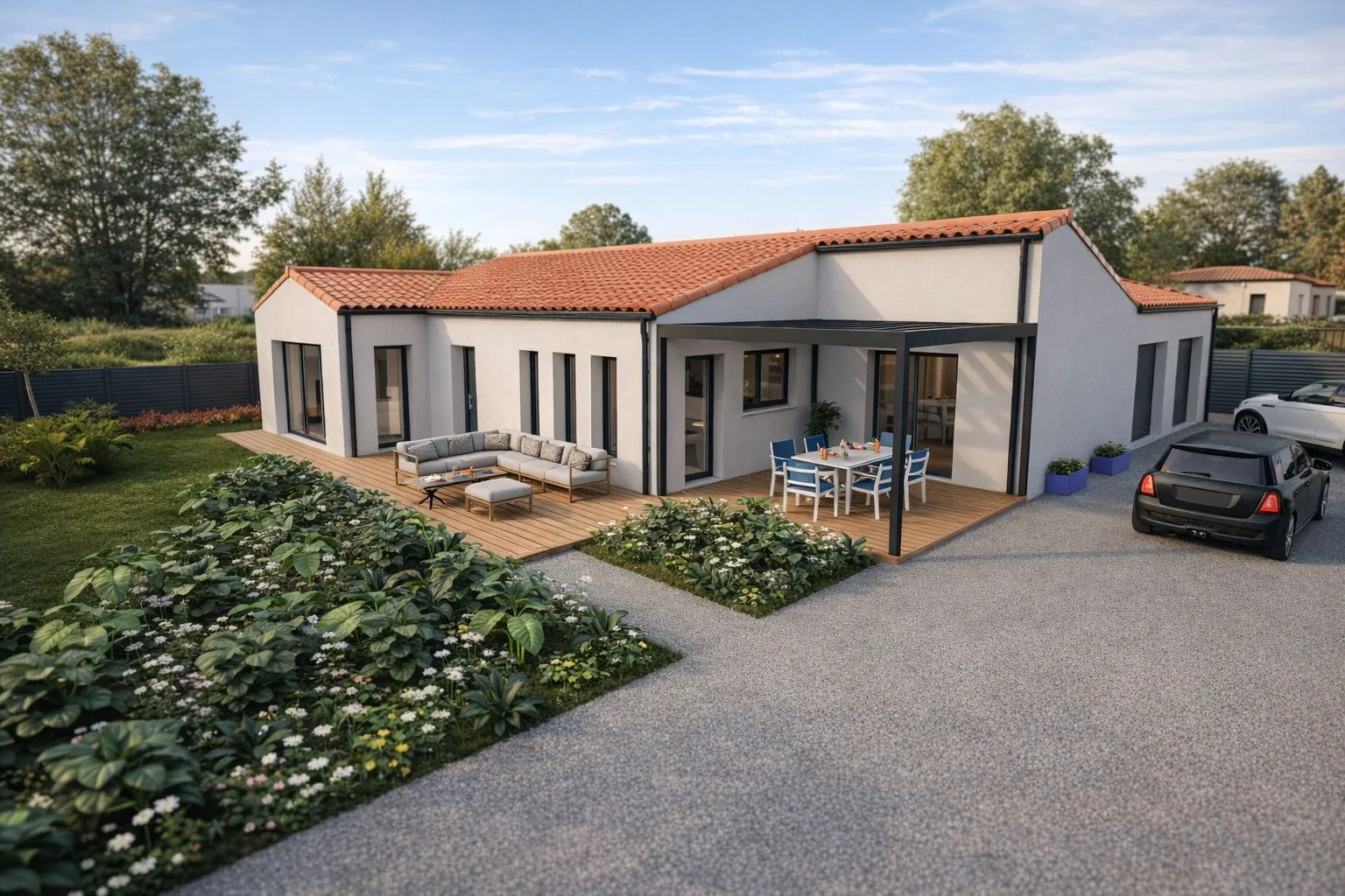Maison neuve à Faye-l'Abbesse