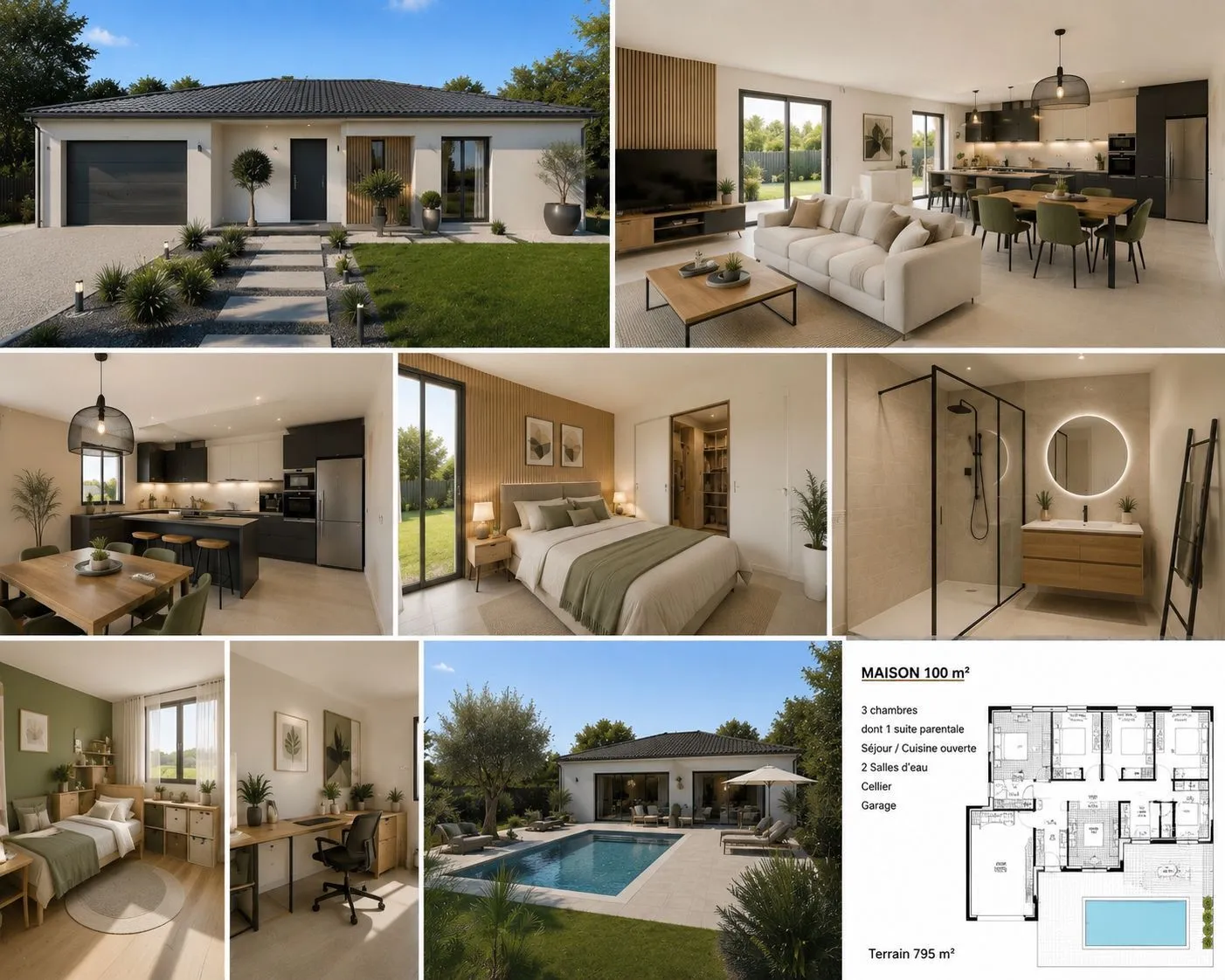 Maison neuve 100 m² à Saint-Julien-l'Ars (86800)