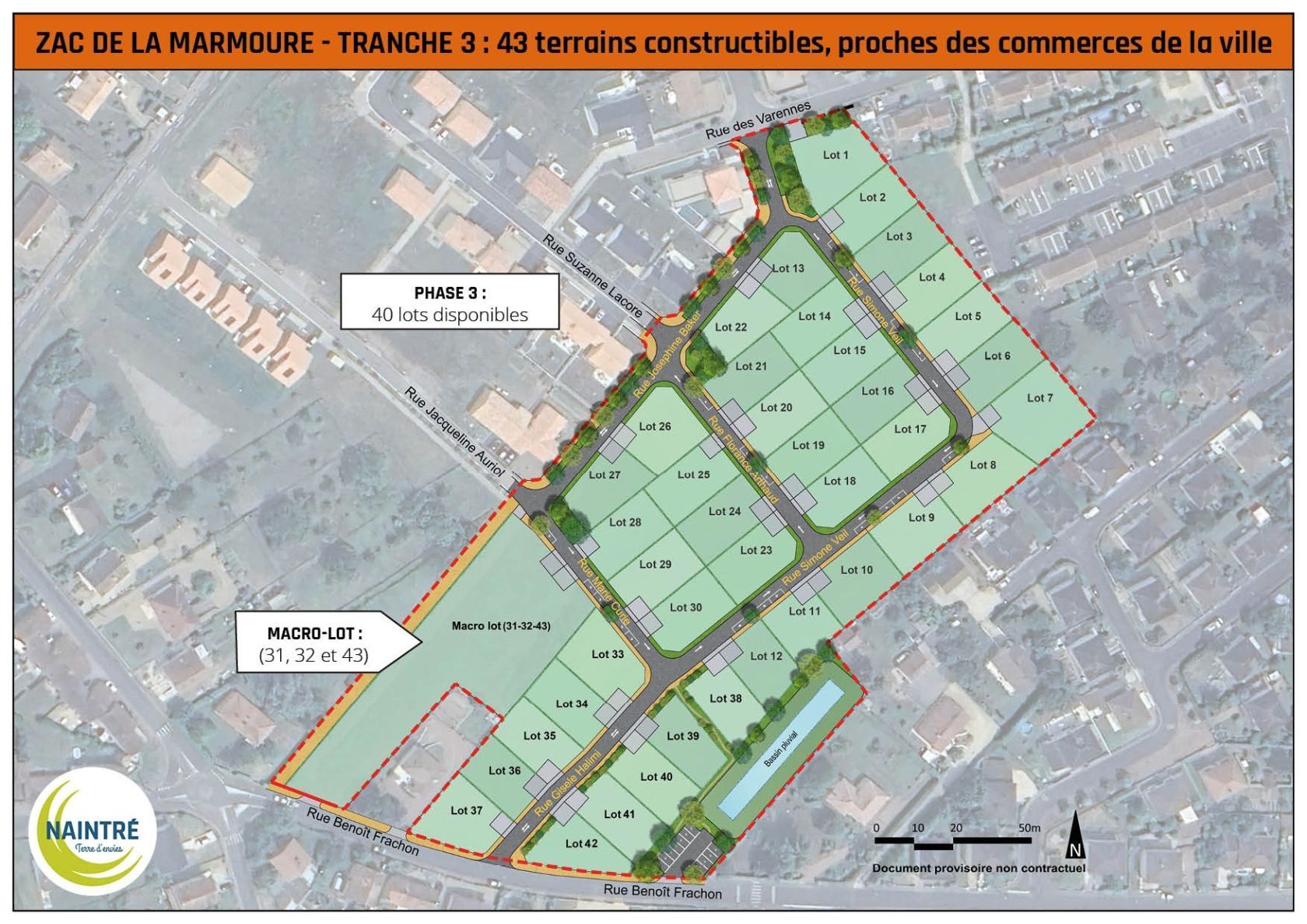 Terrain à bâtir 440 m² à Naintré (86530)