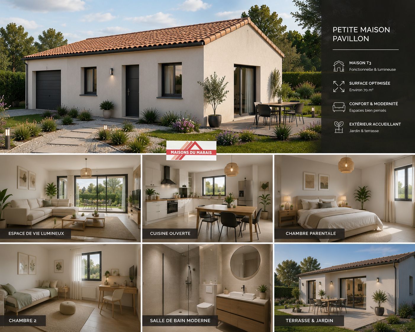 Maison neuve 71 m² à Surgères (17700)