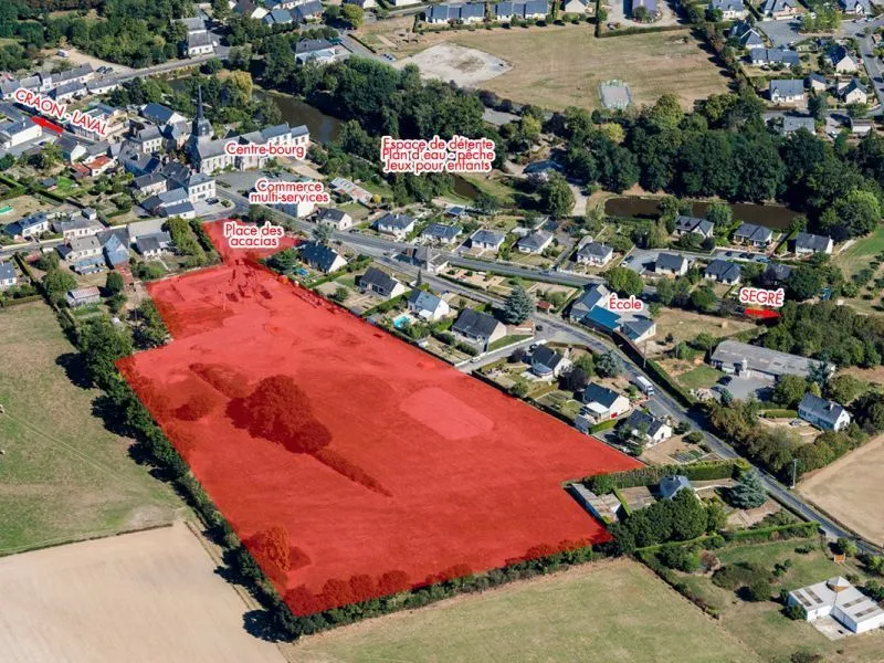 Terrain à bâtir 400 m² à L'Hôtellerie-de-Flée (49500)