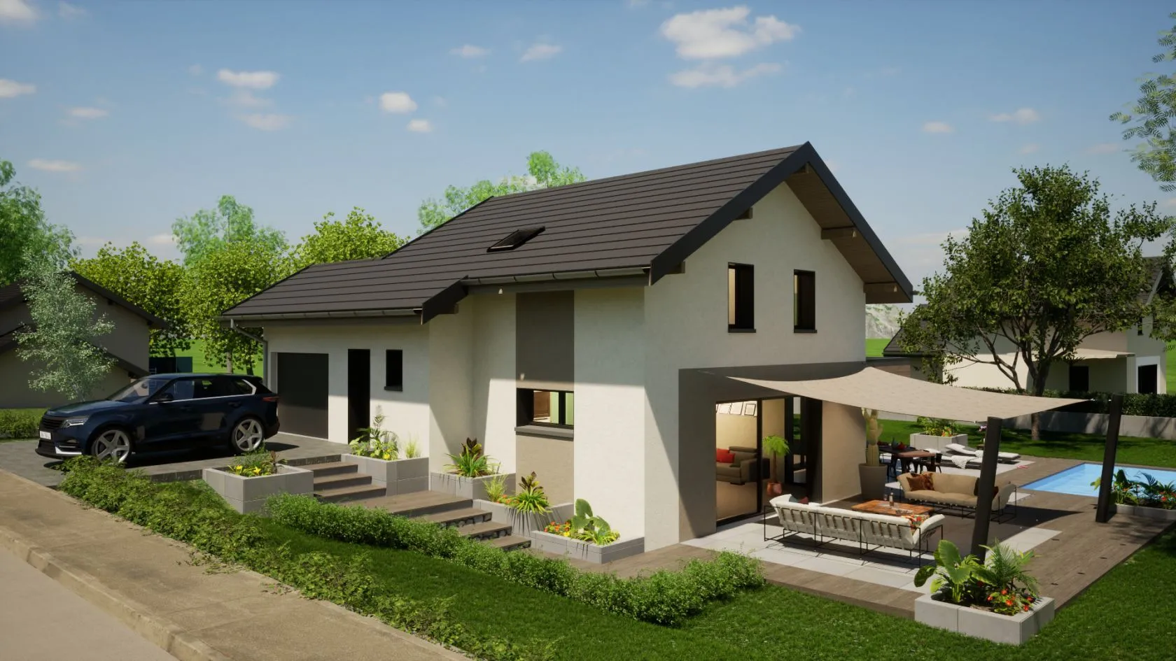 Maison neuve à Chênex