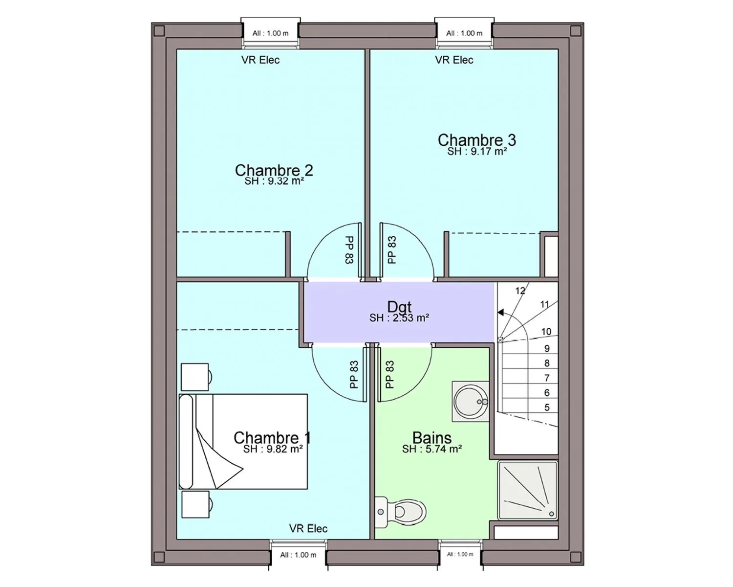 Maison neuve 77 m² à Bouguenais (44340)
