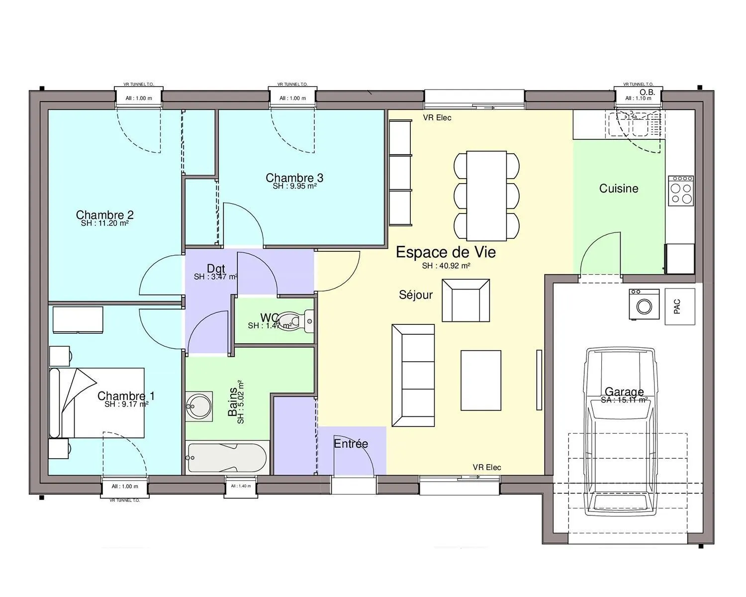 Maison neuve 81 m² à Aigrefeuille-sur-Maine (44140)