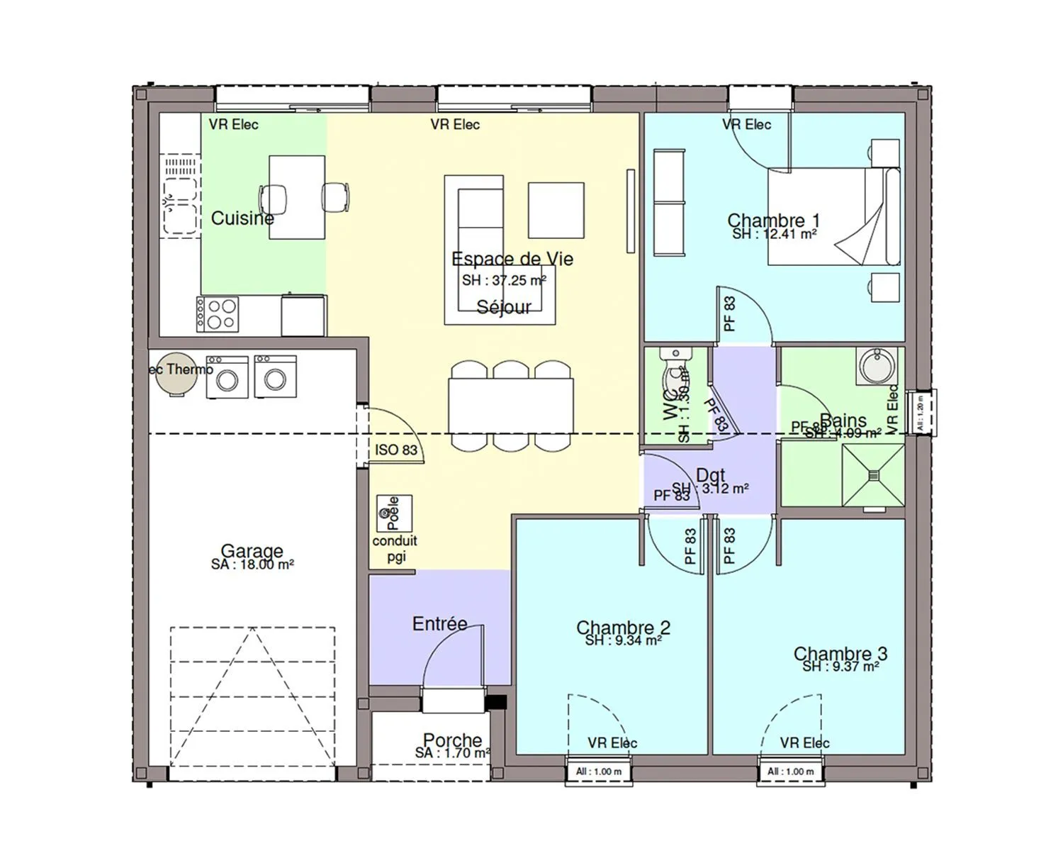 Maison neuve 77 m² à Bouaye (44830)