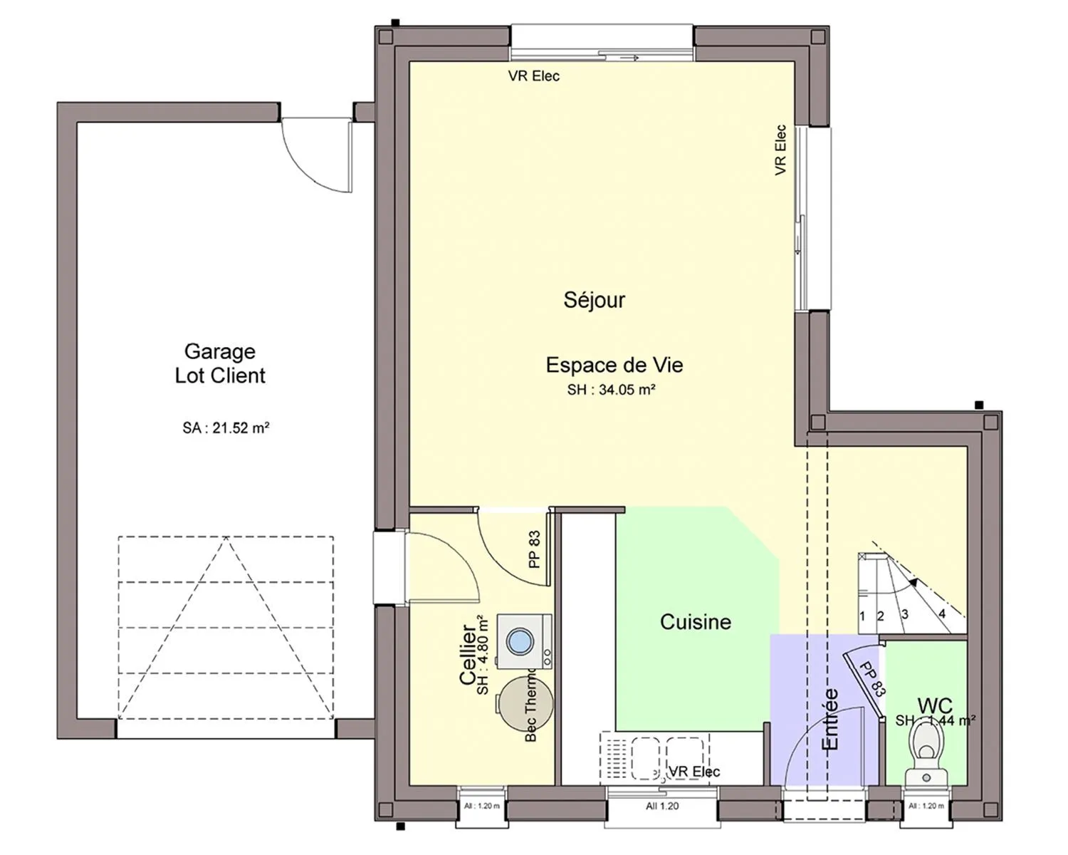 Maison neuve 77 m² à Sorinières (44840)