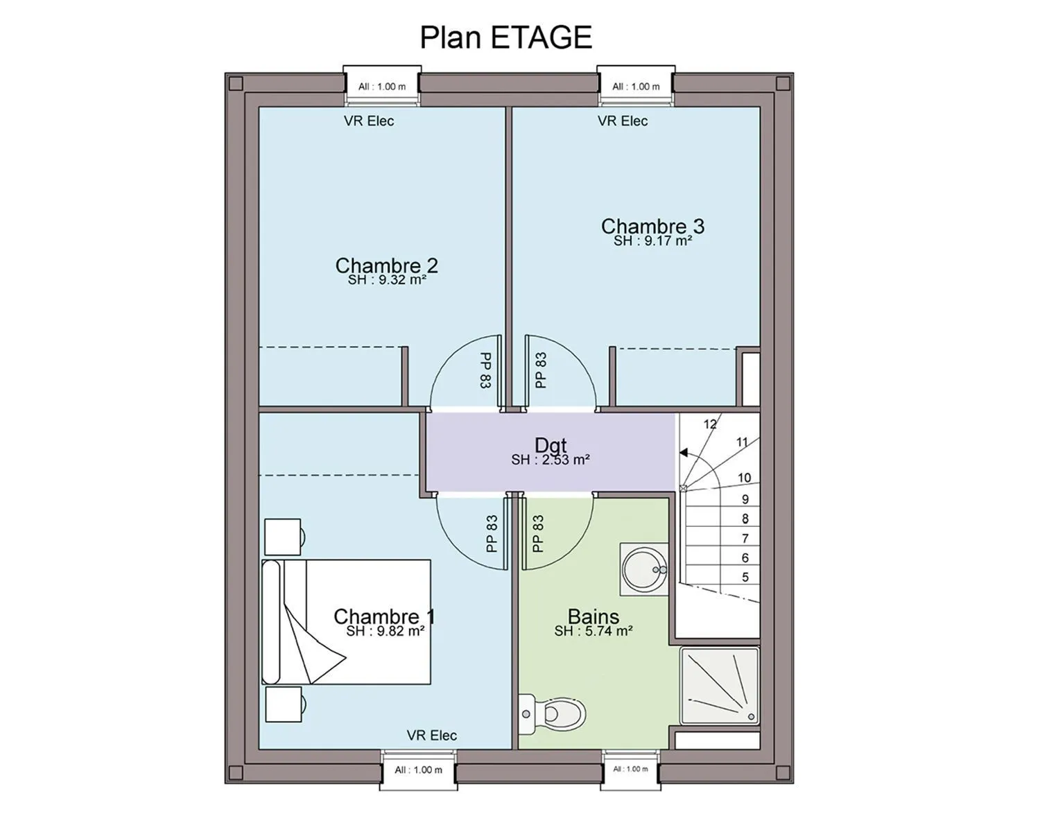 Maison neuve 77 m² à Bouaye (44830)