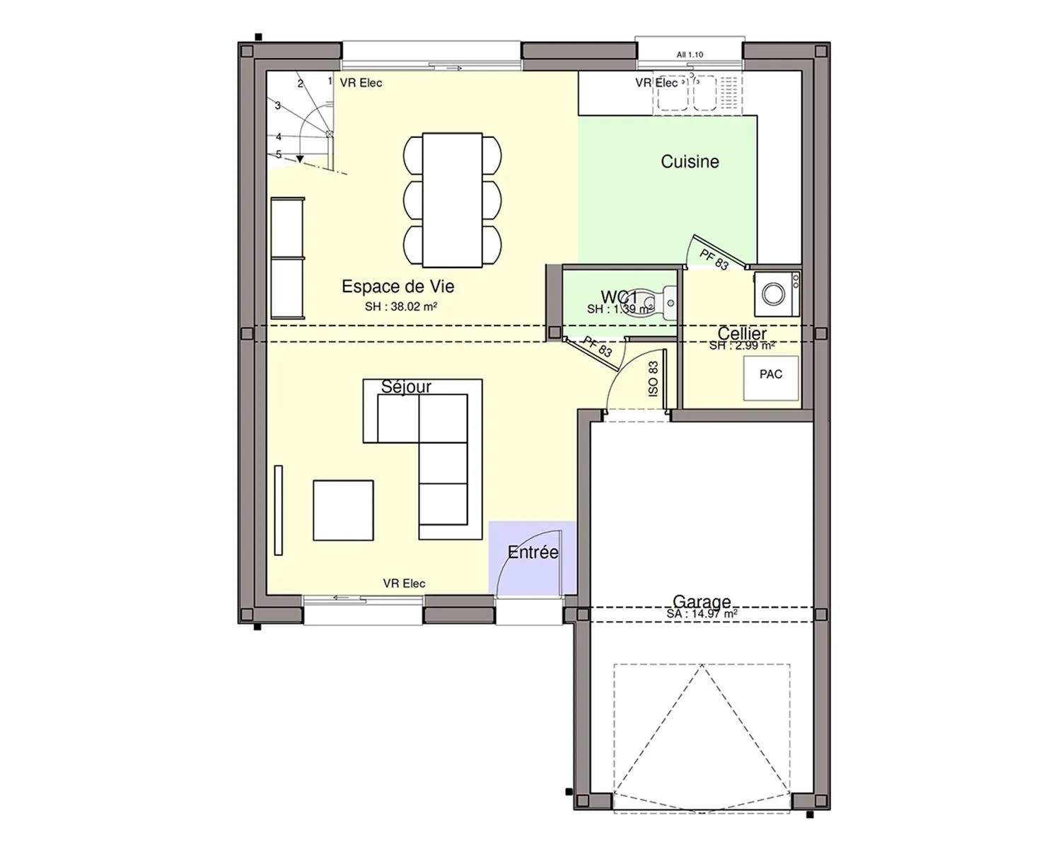 Maison neuve 88 m² à Saint-Hilaire-de-Chaléons (44680)