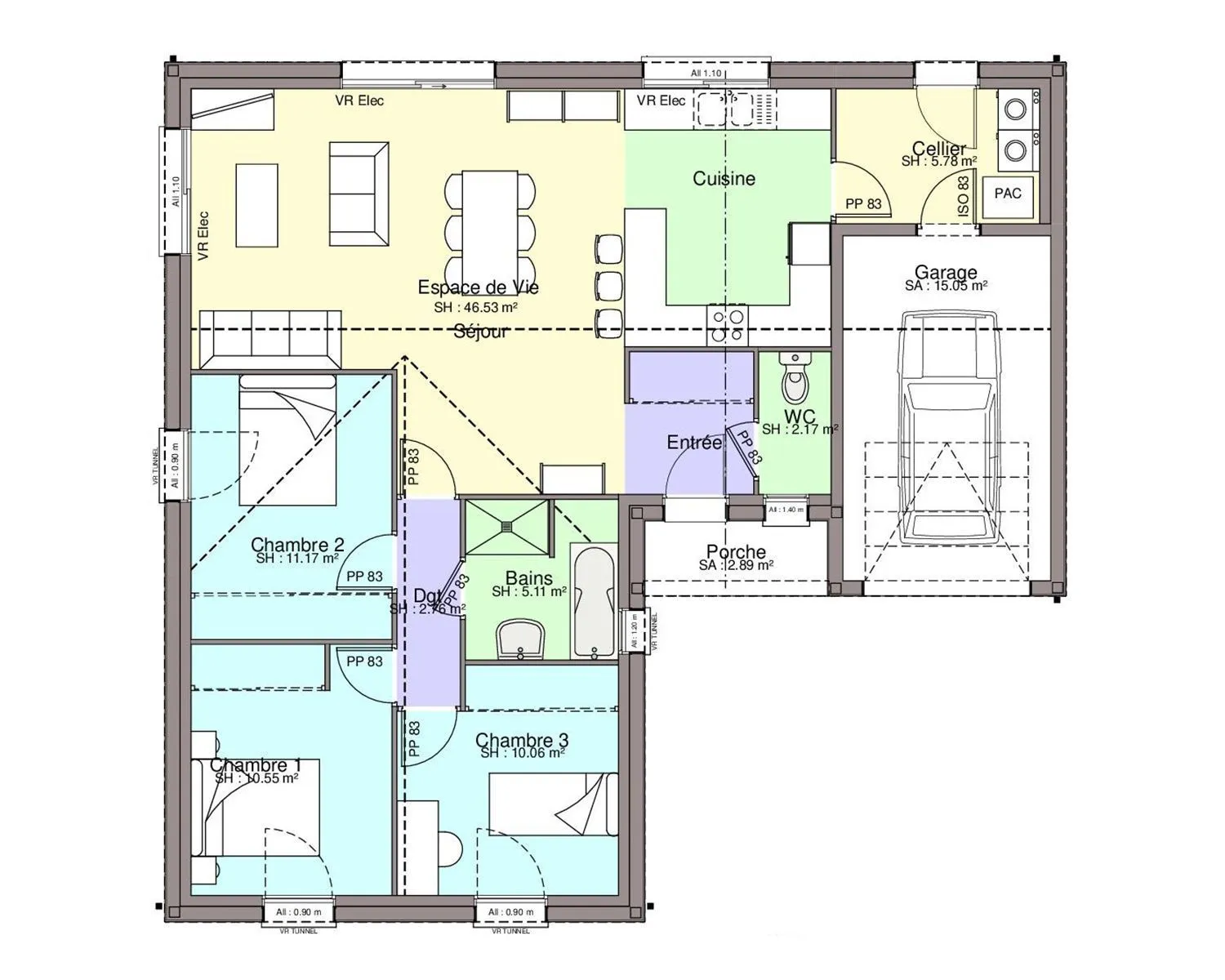 Maison neuve 94 m² à Montbert (44140)