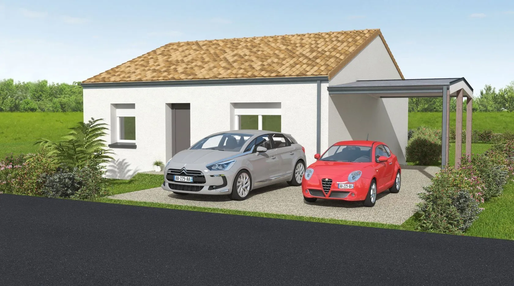 Maison neuve 69 m² à Montbert (44140)