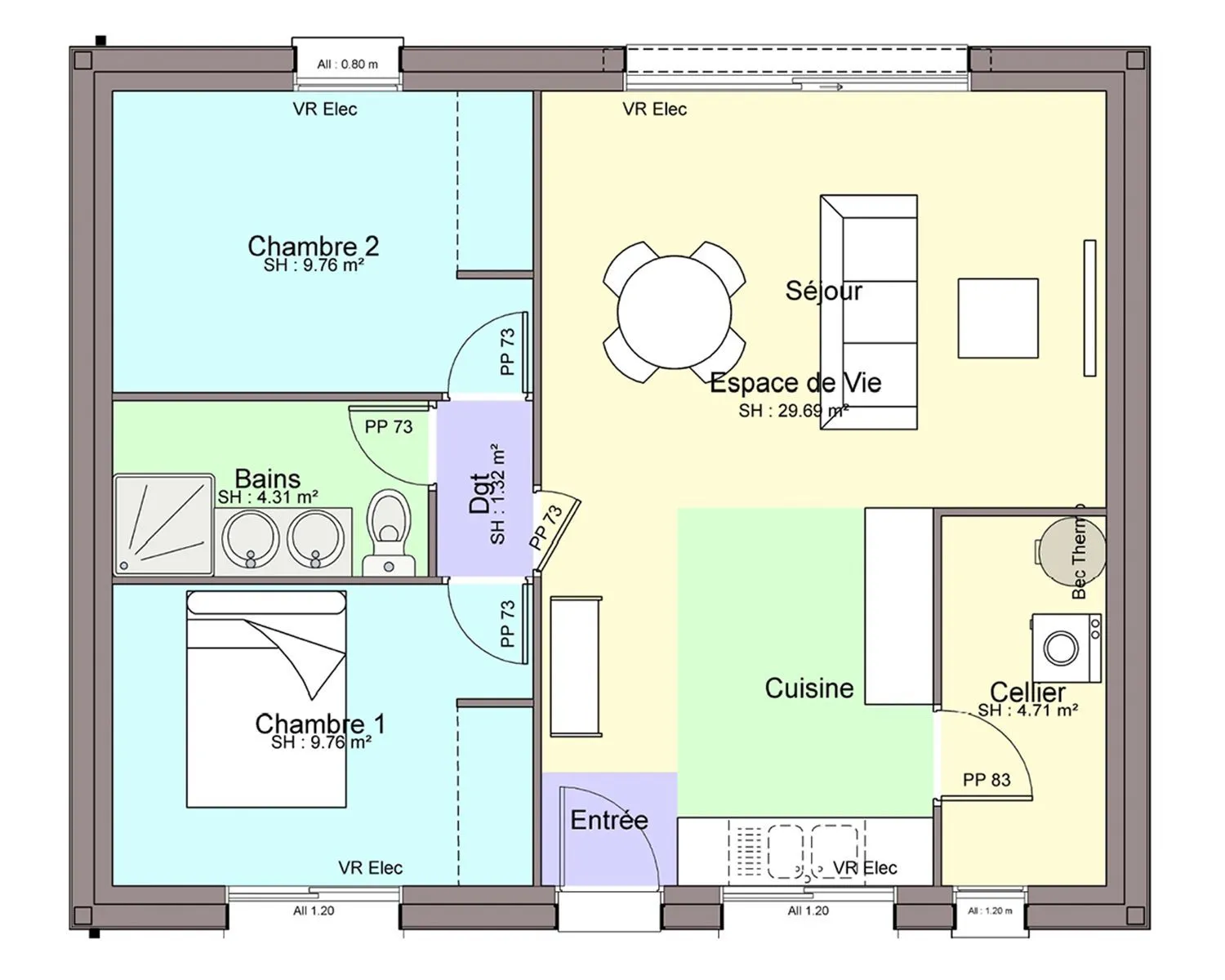 Maison neuve 60 m² à Clisson (44190)